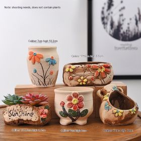 Succulent Flower Pot Ceramic Stoneware Simple Small Pot Plant
