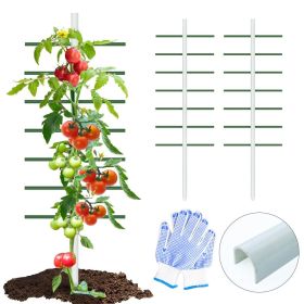 7FT*2FT 2PC This white U-shaped tube climbing trellis is simple and stylish, offering stable support and creating an elegant green space.