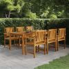 7 Piece Patio Dining Set Solid Wood Acacia