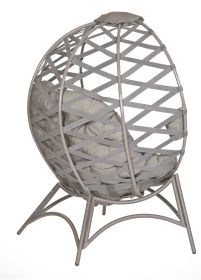 56 H x 45 W x 26 D Outdoor Beige Crossweave Cozy Ball Chair with Cushion