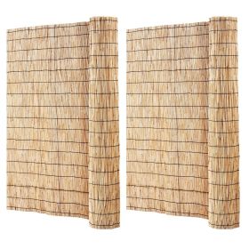 VEVOR Natural Reed Fencing, 4 ft x 16.4 ft, 2 Pack Reed Screen Curtain Balcony Reed Fence Roll for Outdoor Backyard Patio