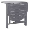 Patio Table Gray 47.2"x27.6"x29.1" Solid Acacia Wood
