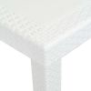Patio Table White 59"x35.4"x28.3" Plastic Rattan Look