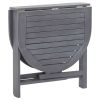 Patio Table Gray 47.2"x27.6"x29.1" Solid Acacia Wood
