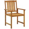 7 Piece Patio Dining Set Solid Wood Acacia