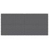 Patio Coffee Table Dark Gray Half Round Poly Rattan