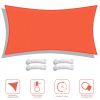 7'x13' Rectangle Sun Shade Sail/ Watermalon Red