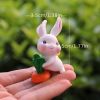 6pcs Animal Cartoon Bunny Kawaii Rabbit Doll Desktop Cake Decoration; DIY Fairy Garden Miniature Accessories