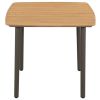 Patio Table 31.5"x31.5"x28.3" Solid Acacia Wood and Steel