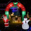 8ft with Santa Snowman 7 Lights Inflatable Festive Arch Decoration