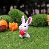 6pcs Animal Cartoon Bunny Kawaii Rabbit Doll Desktop Cake Decoration; DIY Fairy Garden Miniature Accessories