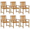 7 Piece Patio Dining Set Solid Wood Acacia