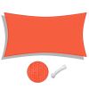 7'x13' Rectangle Sun Shade Sail/ Watermalon Red