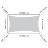 7'x13' Rectangle Sun Shade Sail/ Watermalon Red