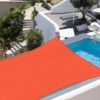 7'x13' Rectangle Sun Shade Sail/ Watermalon Red