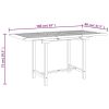 Extending Patio Table 43.3"-63"x31.5"x29.5" Solid Wood Teak