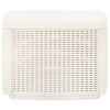 Patio Table White 20.9"x20.9"x15.7" Plastic