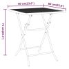 3 Piece Patio Dining Set Expanded Metal Mesh Anthracite
