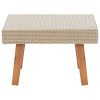 Patio Coffee Table Poly Rattan Beige