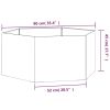 Planter Rusty 35.4"x35.4"x17.7" Corten Steel