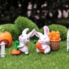 6pcs Animal Cartoon Bunny Kawaii Rabbit Doll Desktop Cake Decoration; DIY Fairy Garden Miniature Accessories