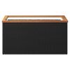 Planter Black 31.5"x15.7"x15.7" Poly Rattan