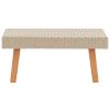 Patio Coffee Table Poly Rattan Beige