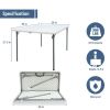 3ft Square Indoor Outdoor Party Folding Table, White