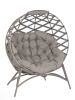 56 H x 45 W x 26 D Outdoor Beige Crossweave Cozy Ball Chair with Cushion