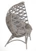 56 H x 45 W x 26 D Outdoor Beige Crossweave Cozy Ball Chair with Cushion