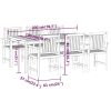 7 Piece Patio Dining Set Solid Wood Acacia