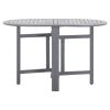 Patio Table Gray 47.2"x27.6"x29.1" Solid Acacia Wood