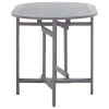 Patio Table Gray 47.2"x27.6"x29.1" Solid Acacia Wood