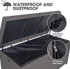 Outdoor Storage Box with Waterproof Inner,140 Gallon Large Wicker Patio Storage Bin