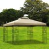 12X10ft 2T Waterproof Finial Classic Gazebo Top Tan