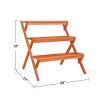 Malibu Patio Three-layer Wood Garden Plant Stand