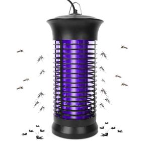 Electric Bug Zapper Mosquito Killer UV Light Flying Zapper Insect Killer Lamps Pest Fly Trap (Color: BLACK)