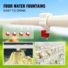 VEVOR Galvanized Poultry Feeder Holds Feed Chicken Feeders No Waste Hanging Chicken Feeder with Lid Weatherproof Outdoor Coop Food Dispenser for Duck (Overall Dimension: 11.75x11.75x15.75 in/29.8x29.8x40 cm)