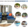 Patio Furniture Sets, 3-Piece Patio Wicker Sofa with Cushions, Pillows, Ottomans and Lift Top Coffee Table