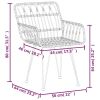 5 Piece Patio Dining Set Poly Rattan