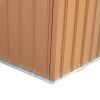 9.1' x 10.5' Galvanized Steel Storage Shed Sliding Door Tool Shack with 4 Vents & Metal Floor