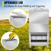 VEVOR Galvanized Poultry Feeder Holds Feed Chicken Feeders No Waste Hanging Chicken Feeder with Lid Weatherproof Outdoor Coop Food Dispenser for Duck