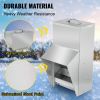 VEVOR Galvanized Poultry Feeder Holds Feed Chicken Feeders No Waste Hanging Chicken Feeder with Lid Weatherproof Outdoor Coop Food Dispenser for Duck