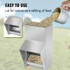 VEVOR Galvanized Poultry Feeder Holds Feed Chicken Feeders No Waste Hanging Chicken Feeder with Lid Weatherproof Outdoor Coop Food Dispenser for Duck